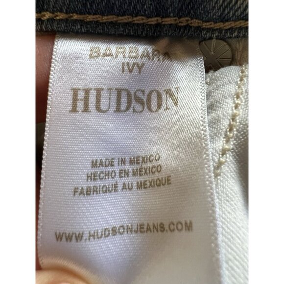 Hudson Barbara bootcut cropped fringe jeans in Ivy sz 26 stretch colorblock high - Picture 5 of 9